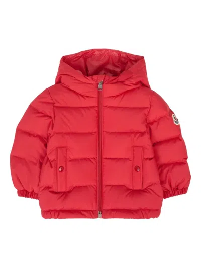 Moncler Zip-up Padded Jacket In Red