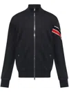 Moncler Jacket With High Collar And Full Zip Closure In Black