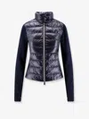 Moncler Insulated Zip Sweatshirt For Outdoor Activities In Blue