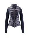 Moncler Jacket With Padded And Quilted Insert In Blue