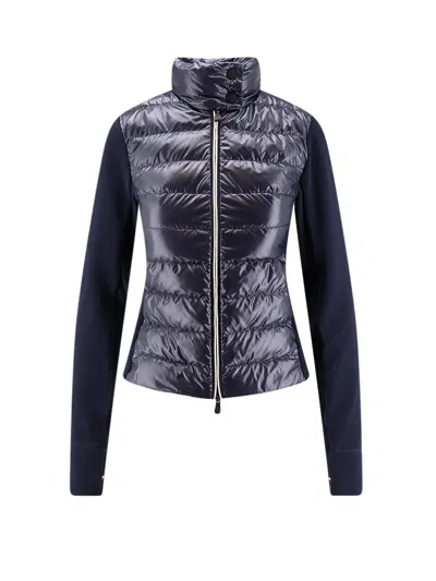 Moncler Jacket With Padded And Quilted Insert In Blue