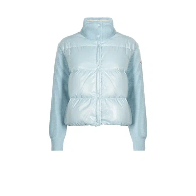 Moncler Jacket With Padded Detailing In Blue