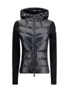 Moncler Jacket With Sleeves In Contrast In Black