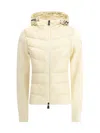 Moncler Jacket With Sleeves In Contrast In White