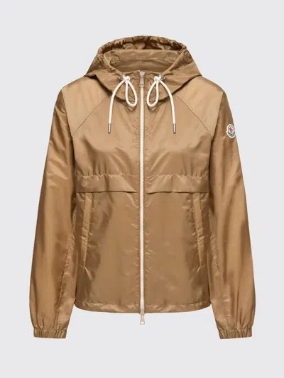 Moncler Coquelicot Hooded Jacket In Brown