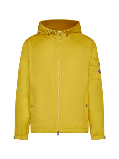 Moncler Coats In Yellow