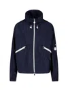 Moncler Marmacy Jacket High Collar Elasticated Hem In Blue