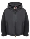 Moncler Polyester Windbreaker Fegeo With Hood And Elasticated Cuffs In Black