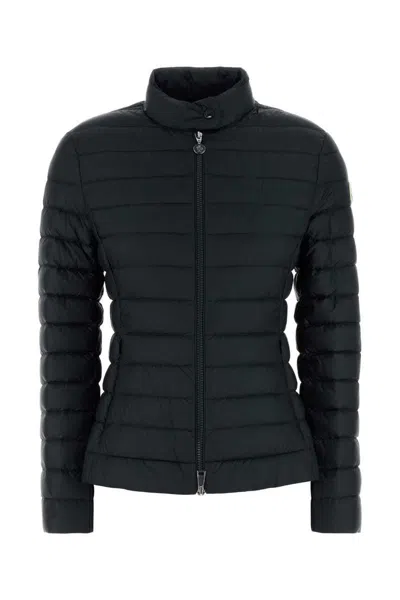 Moncler High Neck Padded Down Jacket With Side Pockets In Black