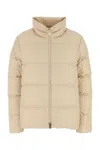 Moncler Sand Polyester Mauzun Down Jacket In Neutral
