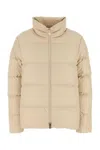 Moncler Sand Polyester Mauzun Down Jacket In Neutral