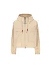 Moncler Sauvan Short Parka In Brown