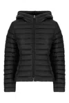 Moncler Midnight Blue Nylon Ice Down Jacket In Black