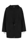 Moncler Saverne Polyester Jacket Drawstring Waist In Black
