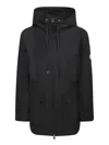 Moncler Leandro Short Parka Coat In Black