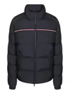 Moncler Puffer Jacket With High Collar And Quilted Design In Black