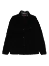 Moncler Serrant Short Velvet Puffer In Black