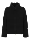Moncler High Neck Padded Blazer With Long Sleeves In Black