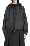Moncler Auxonne Matte Nylon Hooded Windbreaker In Black
