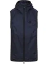 Moncler Moretan Zip-up Vest In Blue