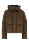 Moncler Embroidered Polyester Quierzy Down Jacket In Brown