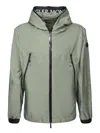 Moncler Junichi Logo Print Windbreaker Jacket In Green