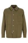 Moncler Army Green Cotton Guerledan Jacket In Green