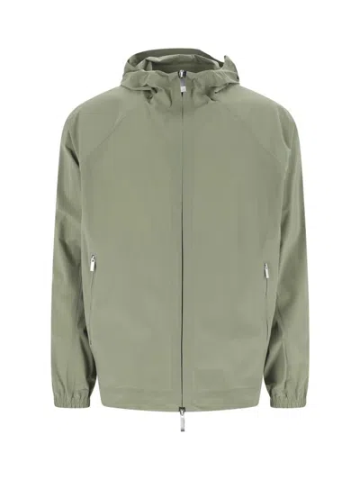 Moncler Relaxed Fit Jacket Elastic Cuffs In Green