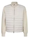 Moncler Elegant Stone Cardigan For Men In Neutral