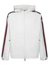 Moncler Snap Button Cuffs Hooded Jacket In White