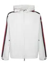 Moncler Snap Button Cuffs Hooded Jacket In White