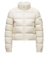 Moncler High Collar Quilted Jacket And Pockets In Neutral