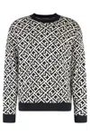 Moncler Geometric Pattern Cotton Sweater In Multi