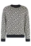 Moncler Geometric Pattern Cotton Sweater In Multi