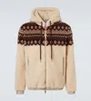 Moncler Men Jacquard Hoodie Multicolour In Brown