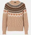 Moncler Crew Neck Sweater In Beige