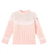 Moncler Jacquard Wool-blend Sweater In Pink