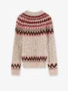 Moncler Jacquard Wool Blend Sweater With Geometric Pattern In Multi