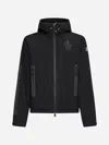 Moncler Padded Technical Poplin Jacket For Outdoor Activities In Nero