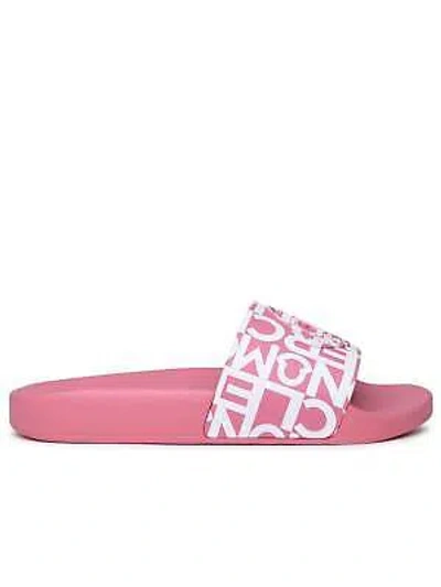 Pre-owned Moncler Jane Rose Rubber Slippers In Pink