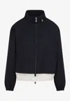 Moncler Janze Jacket Stand-up Collar In Navy