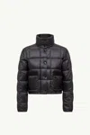 Moncler Jarcieu Braided Trim Short Down Jacket In Black