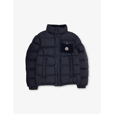 Moncler Kids' Jarek Water-repellent Short Down Jacket 4-14 Years Blu In Blue