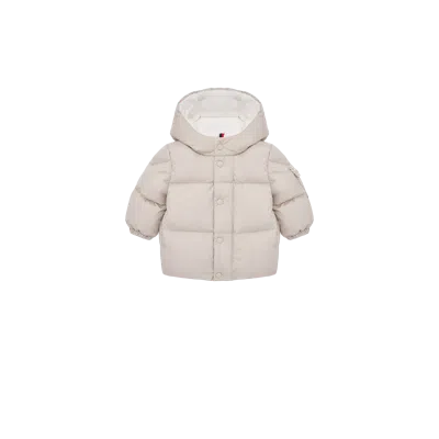 Moncler Jareth Hooded Short Down Jacket, Children, Beige, Size: 9/12m In Sand