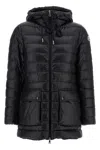 Moncler Down Hooded Jasmin Puffer Jacket In Black