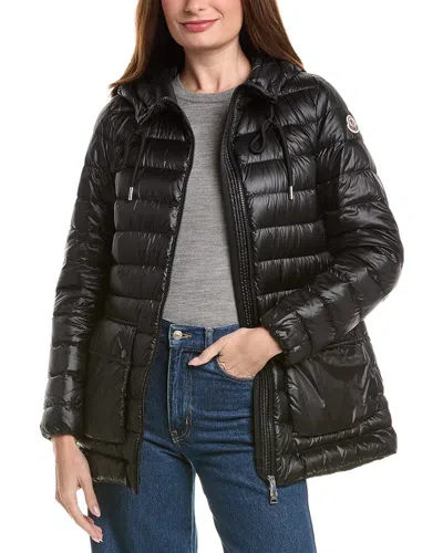Moncler Jasmin Hooded Short Down Jacket In Black