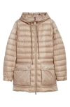 Moncler Jasmin Quilted Hooded Down Puffer Parka In Neutral