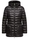 Moncler Down Hooded Jasmin Puffer Jacket In Black