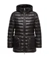 Moncler Down Hooded Jasmin Puffer Jacket In Black