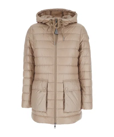 Moncler Jasmin Short Down Jacket In Neutral